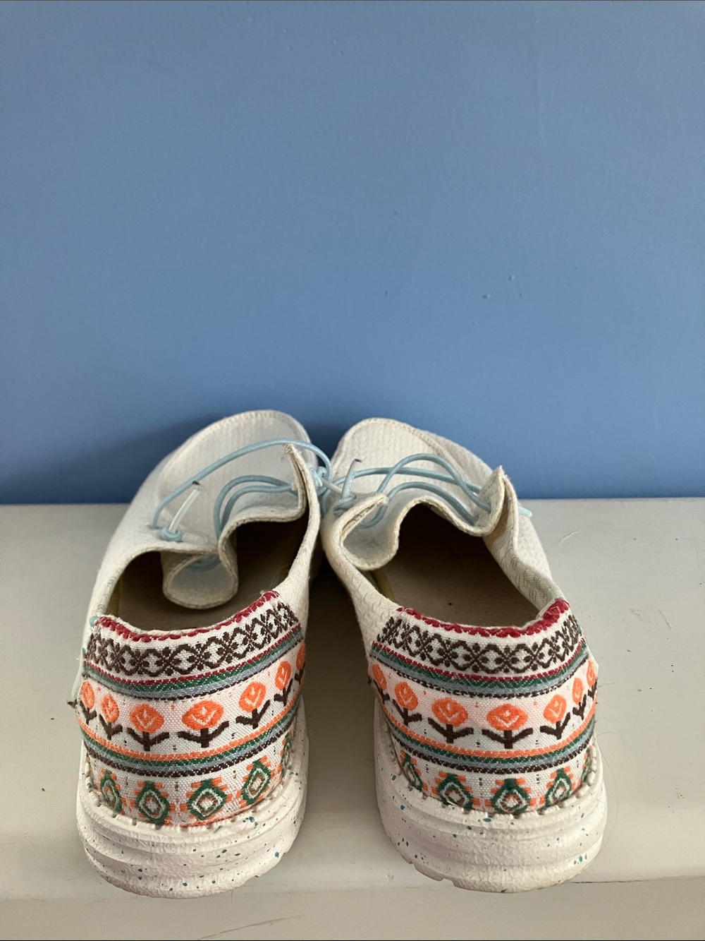 Hey Dude - Women’s Wendy White Aztec Shoes - 8 - Picture 3 of 10